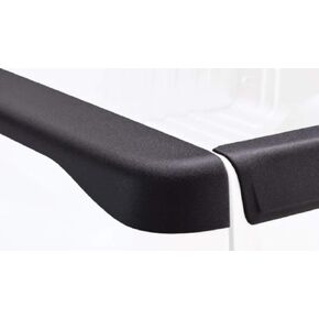 Bushwacker Ultimate BedRail Caps - SmoothBack w/o Stake Holes | 2-Piece Set, Black, Smooth Finish | 48517 | Fits 2007-2014 Chevrolet Silverado 1500 Fleetside w/ 5.8' Bed