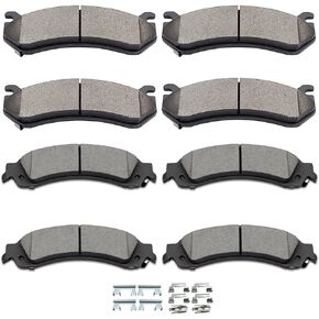 Ceramic Brake Pads Kit,SCITOO 8pcs Disc Brake Pad Set fit for Cadillac Escalade ESV EXT, for Chevy Avalanche Silverado Suburban 1500 Tahoe, 01-06 for GMC Sierra 1500, 00-06 for GMC Yukon/Yukon XL 1500 in Kuwait