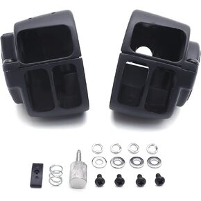 HTTMT - For 2009-2013 Harley Davidson Dyna/Sportsters/Softail/V-Rod/Touring Switch Housings Cover Black [P/N: MT265-010-BK]