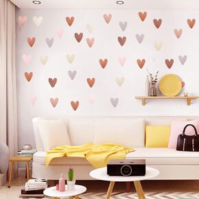 6 أوراق بوهو القلب ملصقات جدار الحضانة جدار ديكور ملصقات الحائط والجداريات DIY بها بنفسك لطيف زينة غرفة الاطفال ديكور غرفة نوم الفتيات