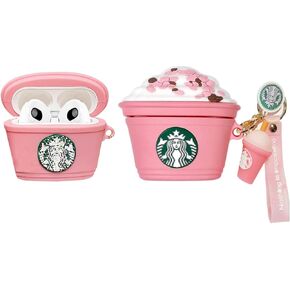 3D Cute Funny Cool Kawaii Fashion Ice Cream Cup for AirPods 3rd Generation Case [2021] Charging Case Pink (Pink)