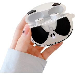 Super Creative Luminous Skull Design Case Compatible with Beats Studio Buds 2021 Cool Portable Accessories Shockproof Protector for Wireless Noise Cancelling Earbuds