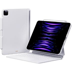 Case for Magic Keyboard iPad Pro 11 and iPad Air4/Air5 10.9 with Pencil Holder, Premium Magic Keyboard Compatible Case for iPad Air 10.9 2022/2020 and iPad Pro 11 2022/2021/2020/2018 -White