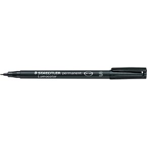 Staedtler Mars Fiber Tip Marker Permanent, Superfine, Black, Pack of 10 (STD3139)