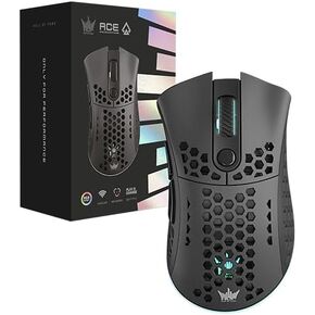 HOF Ace M2 Black Wireless Gaming Mouse - Nvidia Reflex - 38000 DPI - ARGB - Ultralight - 6 Programmable Buttons - PixArt Sensor - 1000 Hz Polling Rate - USB-C Charging - Long Life Battery - PC
