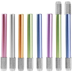 1Pc Random Colors Metal Adjustable Double Head Color Pencil Extender Holder Sketch Writing Tool Practical School Office Painting Art Supplies Pencil Holders and Pen Holders, Pencil Holders