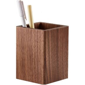 Pencil Holder, Walnut Wood Pen Holder for Desk, Makeup Storage School Home Office Tabletop Accessories & Workspace in Saudi Arabia