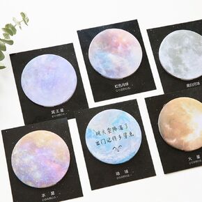 Stereo Perception Oil Painting Sticky Note Self-Stick Note Office Memo Note,80Pcs/Pad, 6Pads/Pack (Q553015)