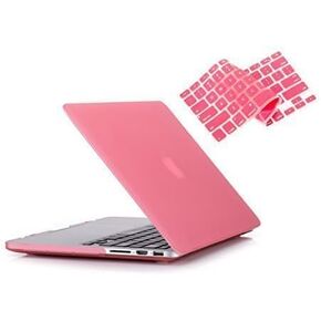 RUBAN Case For MacBook Retina Pro 15 inch A1398 (2015-2012) , Plastic Smooth Matte Hard Case Shell with TPU Keyboard Cover, Pink