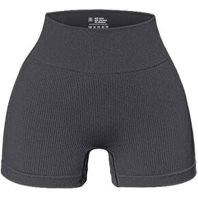 OQQ Women Yoga Shorts Workout Athletic Seamless High Wasit Gym Short Leggings