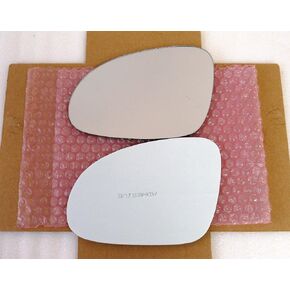 Replacement Mirror Glass with Adhesive for VW 06-10 Jetta | 05-10 Passat | 06-10 Rabbit | 11-14 Jetta Wagon SportWagen | 06-09 GTI | 08-09 GLI | 07-08 EOS | R32 Driver Side Left LH