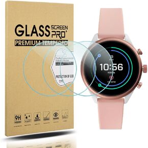 3-Pack for Fossil Sport 41mm 2018 Gen 4 Screen Protector Tempered Glass for Fossil Sport 41mm Gen 4 Smartwatch [2.5D 9H Hardness] [Anti-Scratch] [Bubble-Free]