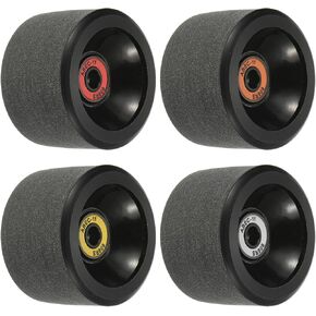 PATIKIL 65mm 78A Longboard Wheels with ABEC-11 Bearings, 4 Pack Soft Cruiser Wheels Street Wheels for Skateboards Skateboard Wheel PU Frosted, Black