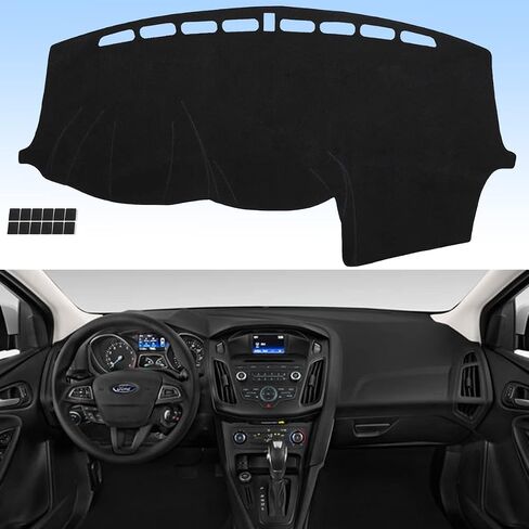Dashboard Cover Flannel Dash Mat Custom Compatible with 2012-2018 Ford Focus, Anti-Glare, Anti-Reflection, No Peculiar Smell - Without ST or RS Models in Saudi Arabia