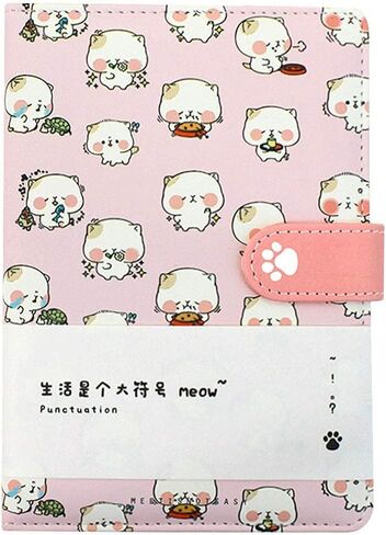 Cute Cartoon Notebook Kawaii Journal Notebook Japanese Sketchbook Leather Cover Diary Notepad Travel Notebook,Green in Kuwait