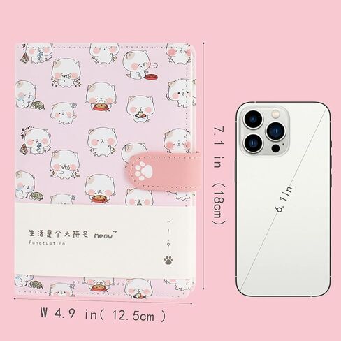 Cute Cartoon Notebook Kawaii Journal Notebook Japanese Sketchbook Leather Cover Diary Notepad Travel Notebook,Green in Kuwait