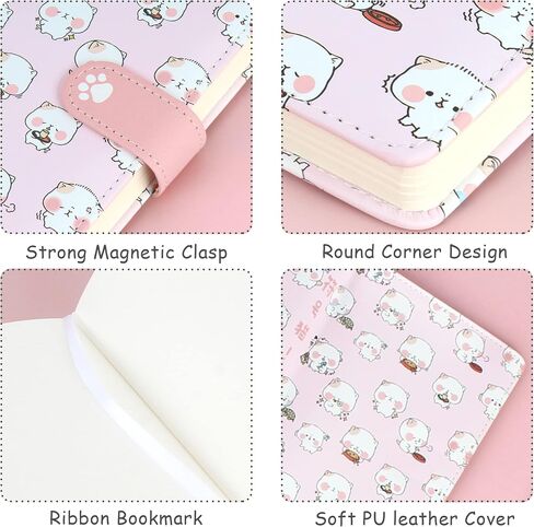 Cute Cartoon Notebook Kawaii Journal Notebook Japanese Sketchbook Leather Cover Diary Notepad Travel Notebook,Green in Kuwait