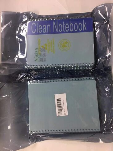 Swwip Cleanmroom note book , Size A5, 50 pages per book,5 notebooks per pack. total 250 pages per pack, blue color and sealed with anti-static bag in Saudi Arabia