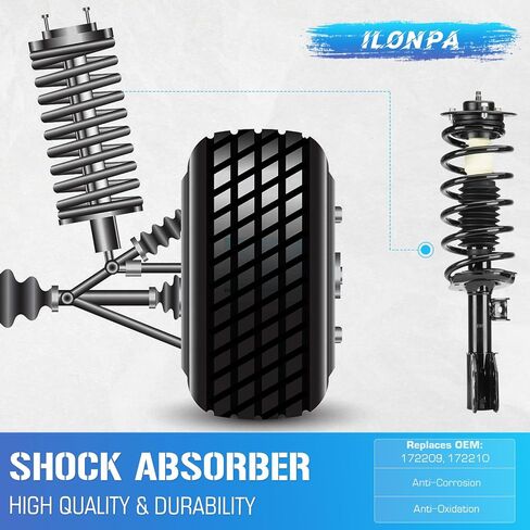 Front Left & Right Side Struts w/Coil Springs Shock Absorbers for 2005-2006 Chevrolet Equinox, 2006 Pontiac Torrent Replace for 172209 172210 (Set of 2) in Saudi Arabia