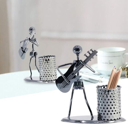 حامل قلم الجيتار ملحقات مكتبية مبتكرة متعددة الأغراض حامل معدني لأقلام الرصاص منظم للهدايا والأطفال والطلاب والقرطاسية المكتبية in Kuwait