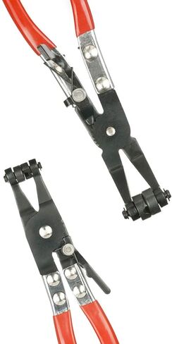 2 PCS Flat Hose Clamp Plier & 45° Angled Flat Band Hose Clamp Plier, Car Water Pipe Locking Pliers Flexible Ring Type Hose Clamp Pliers for Installation of Low Radiators and Hose Removal Tool in Saudi Arabia