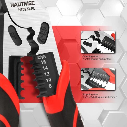 HAUTMEC 9" Linesman Pliers,High Leverage Combination Pliers 4 in 1 Multifunctional Heavy Duty Lineman Tools HT0273-PL in Saudi Arabia