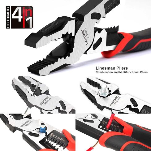 HAUTMEC 9" Linesman Pliers,High Leverage Combination Pliers 4 in 1 Multifunctional Heavy Duty Lineman Tools HT0273-PL in Saudi Arabia