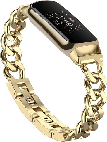 Bolesi متوافق مع Fitbit Luxe Bands، سوار معدني نحيف من الفولاذ المقاوم للصدأ وأشرطة بديلة قابلة للتعديل لساعة Fitbit Luxe الذكية للنساء والرجال in Kuwait