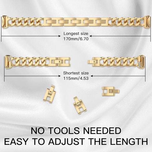 Bolesi متوافق مع Fitbit Luxe Bands، سوار معدني نحيف من الفولاذ المقاوم للصدأ وأشرطة بديلة قابلة للتعديل لساعة Fitbit Luxe الذكية للنساء والرجال in Kuwait