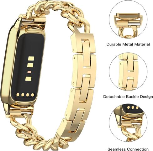 Bolesi متوافق مع Fitbit Luxe Bands، سوار معدني نحيف من الفولاذ المقاوم للصدأ وأشرطة بديلة قابلة للتعديل لساعة Fitbit Luxe الذكية للنساء والرجال in Kuwait