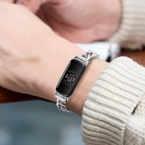 Bolesi Compatible with Fitbit Luxe Bands,Slim Metal Band Stainless Steel Adjustable Straps Replacement Bands for Fitbit Luxe Smart Watch for Women Men in Saudi Arabia