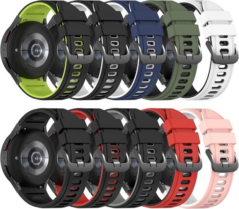 لساعة Galaxy Watch 7/6/5/4/FE مقاس 40 مم و44 مم، أساور معصم رياضية من السيليكون الناعم بدون فجوة متوافقة مع ساعة Samasung Galaxy Watch 7/ Watch 6 Classic 43mm 47mm/Watch 5 Pro 45mm/Watch 4 Classic 42mm 46mm in Kuwait