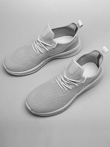 Men's Fashion Sneakers Breathable Fabric Upper Lace-up Casual Sports Running Shoes for Activities, Durable, Comfortable in Saudi Arabia