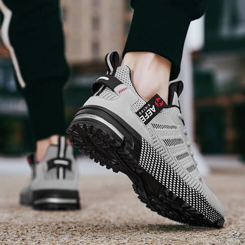 Men's Fashion Sneakers Breathable Fabric Upper Lace-up Casual Sports Running Shoes for Activities, Durable, Comfortable in Saudi Arabia