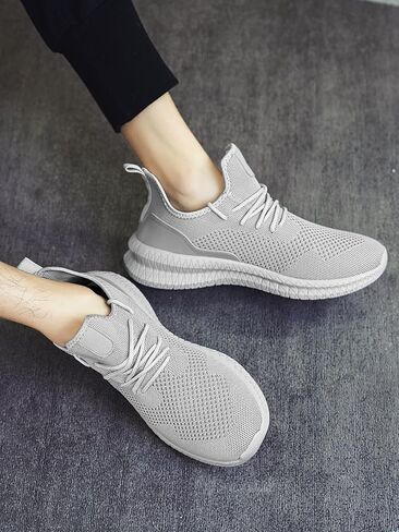 Men's Fashion Sneakers Breathable Fabric Upper Lace-up Casual Sports Running Shoes for Activities, Durable, Comfortable in Saudi Arabia