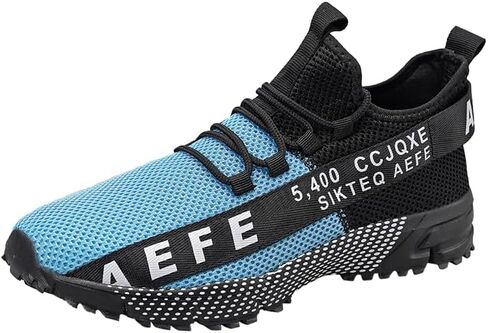 Men's Fashion Sneakers Breathable Fabric Upper Lace-up Casual Sports Running Shoes for Activities, Durable, Comfortable in Saudi Arabia