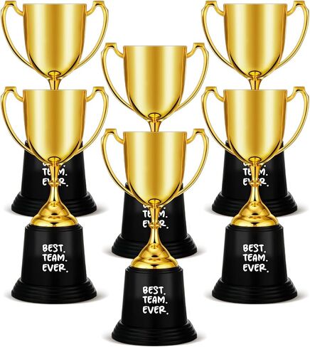 Coworker Gift 9 Inch Mini Trophies Gold Plastic Prize Awards Participation Trophy Golden Award Trophy Cups for Sports Party Competitions Soccer Baseball Rewards Teacher in Saudi Arabia