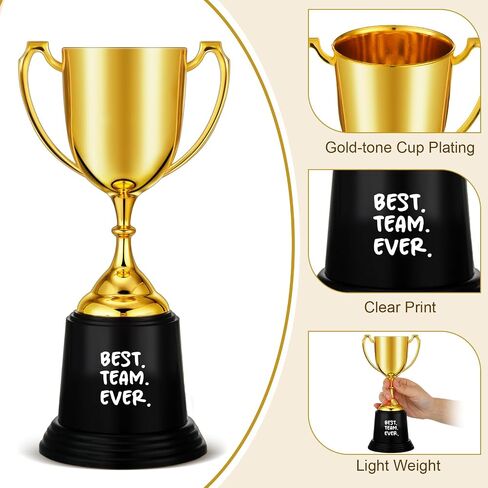 Coworker Gift 9 Inch Mini Trophies Gold Plastic Prize Awards Participation Trophy Golden Award Trophy Cups for Sports Party Competitions Soccer Baseball Rewards Teacher in Saudi Arabia