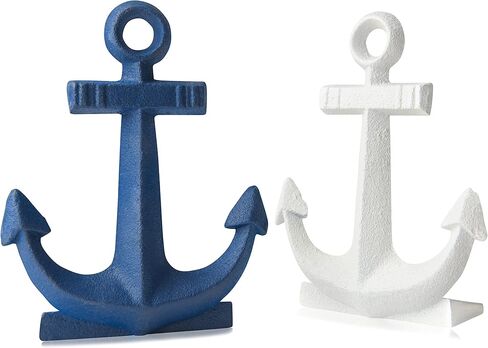 Giftcraft Ship Anchor Cast Iron Door Stoppers, Two Vintage Home Decor Metal Anchor Door Stoppers for Under The Door. 2 Door Stops in Kuwait