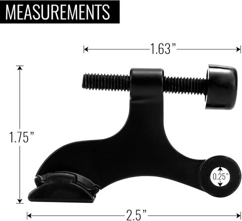 DCC Home Decor 6 Pack Hinge Door Stopper Adjustable Heavy Duty Black Door Stop 2.5 Inch Wide Wall Protector with Rubber Bumper in Kuwait