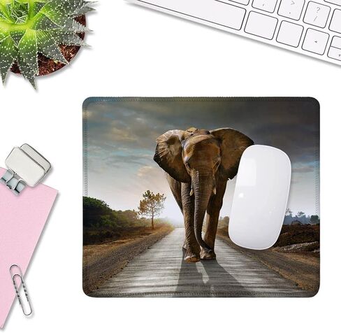SSOIU Mouse Pad with Stitched Edge Premium-Textured Mouse Mat Waterproof Non-Slip Rubber Base Customized Rectangle Mousepad for Laptop Computer PC Gaming Office 9.5×7.9 inches, Cute Flower in Kuwait