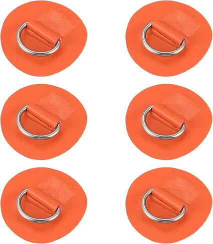 X AUTOHAUX 6pcs 6cm D Ring Patch PVC Stainless Steel Round Shape D Ring Pad for Surfboard Inflatable Boat Kayak Canoe Deck in Saudi Arabia