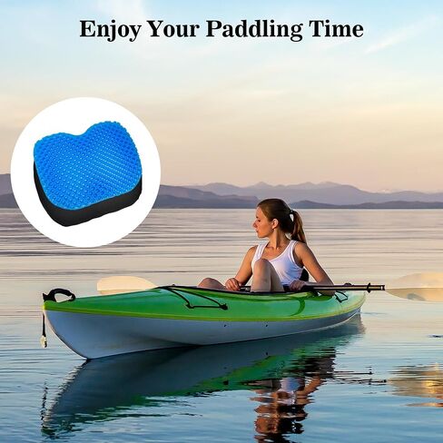 Kayak Seat Cushion, Anti Slip Gel Seat Cushion for Long Sitting on Boat, Canoe, Sup, Chair (Black) in Saudi Arabia