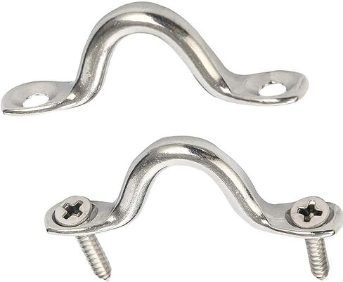 HUA 20 Pcs 316 Stainless Steel Bimini Boat Top PAD Eye, Eye Straps, Tie Down, Kayak Deck Loops, Tie Down Anchor Point, footman's Loop for Kayak Canoe Rigging in Saudi Arabia