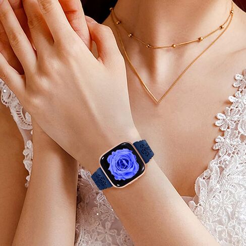 3 Pack Lace Silicone Bands Compatible for Fitbit Versa 2/ Versa/Versa Lite/SE, Rose Hollowed Sport Band Soft Wristband Replacement Strap for Fitbit Versa Smartwatch Accessories Women Men in Saudi Arabia