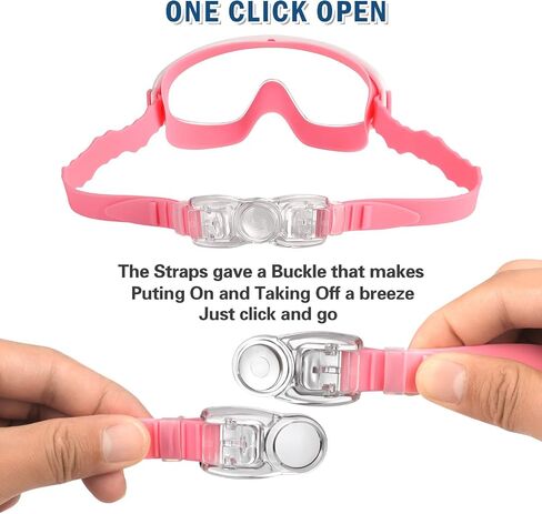 Kids Swim Goggles 2 Pack Anti Fog Wide Vision Swimming Goggles for Kids Age 3-12 with Nose Clips+Ear Plugs, No Leaking in Saudi Arabia