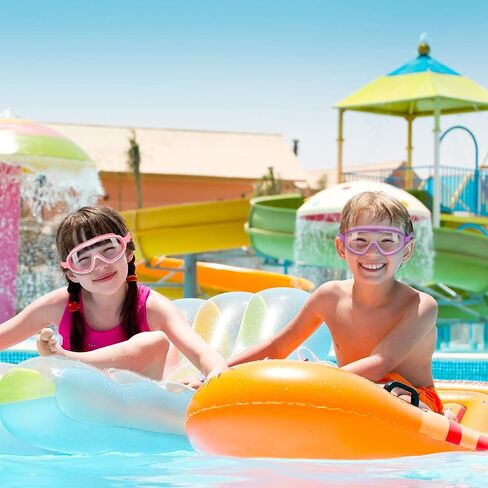 Kids Swim Goggles 2 Pack Anti Fog Wide Vision Swimming Goggles for Kids Age 3-12 with Nose Clips+Ear Plugs, No Leaking in Saudi Arabia
