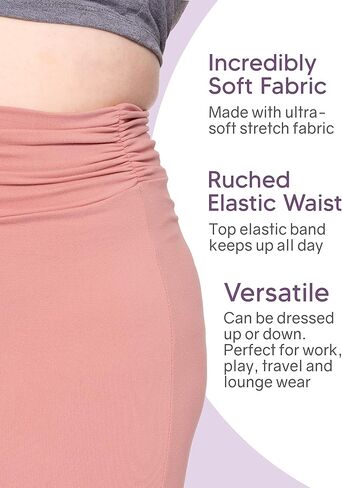 قيعان جرس عالية الخصر مكشكشة ناعمة للغاية للسيدات | X-Large-5X | صنع فى أمريكا in Kuwait