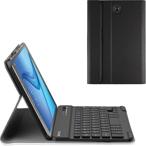 Fintie Keyboard Case for Samsung Galaxy Tab S2 8.0 - Ultra Lightweight Protective Slim Shell Stand Cover with Magnetically Detachable Wireless Bluetooth Keyboard for Tab S2 8-inch Tablet, Black in Saudi Arabia