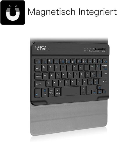 Fintie Keyboard Case for Samsung Galaxy Tab S2 8.0 - Ultra Lightweight Protective Slim Shell Stand Cover with Magnetically Detachable Wireless Bluetooth Keyboard for Tab S2 8-inch Tablet, Black in Saudi Arabia